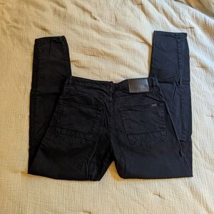 Zara Mens Black Skinny Chino Pants Size 30